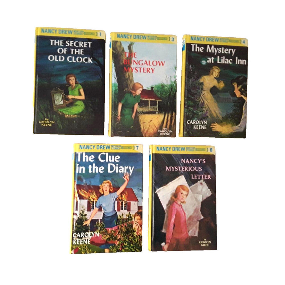 Nancy Drew Series Glossy  Hardcover 1- 3-4-7-8 Carolyn Keene Grosset & Dunlap